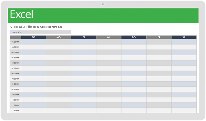 签证官rlage für den Stundenplan