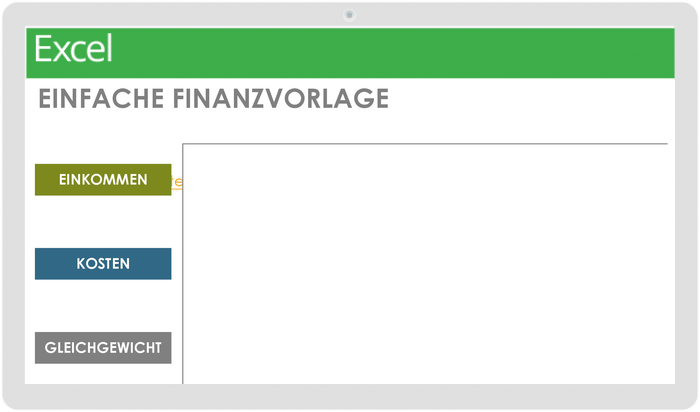 Einfache Finanzvorlage