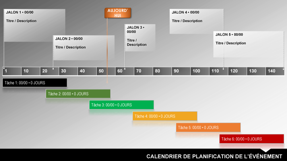 Modèle vierge de calendrier de planification d'événements