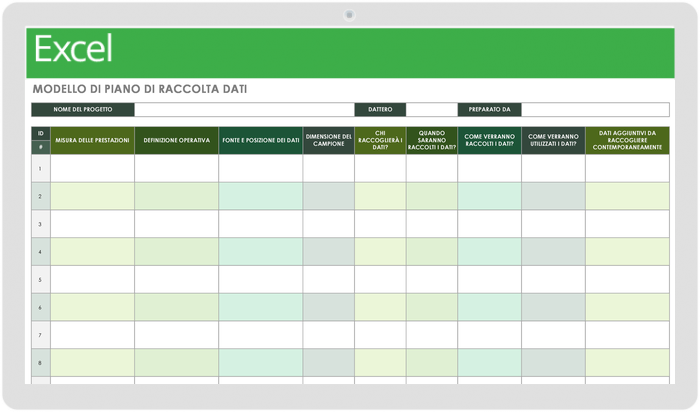 Piano di raccolta