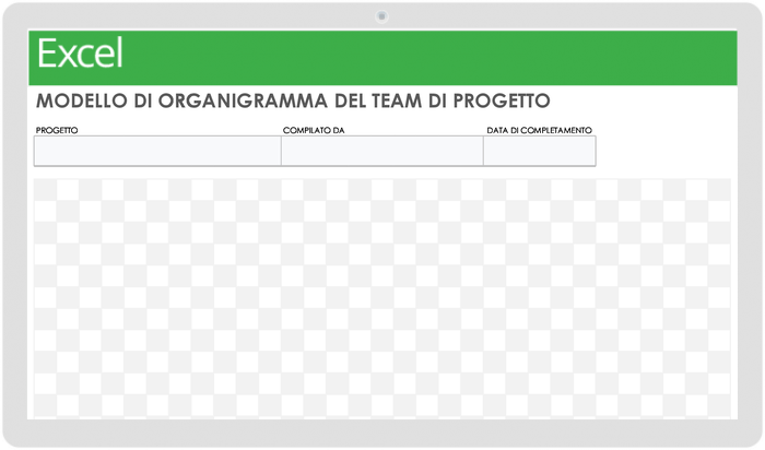 Modello di organigramma del team di progetto