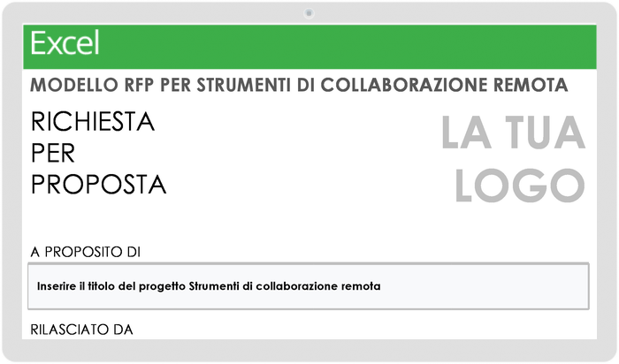 Modello RFP per strumenti di collaborazione remota