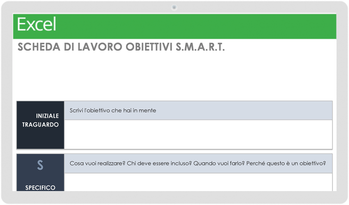 Modello di瑞奇di lavoro Modello di瑞奇di lavoro per obiettivi intelligenti obiettivi intelligenti