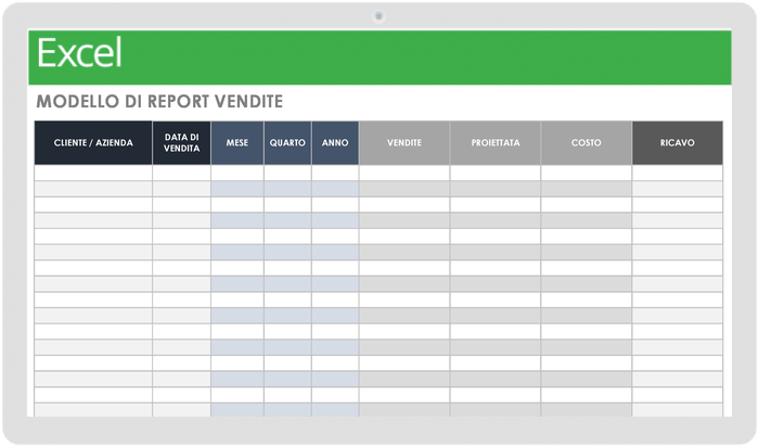 Modello di rapporto sulle vendite