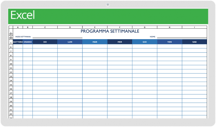 Modello Temp_Work Schedule da SUN a SAB