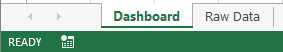 Tabs in Excel dashboard