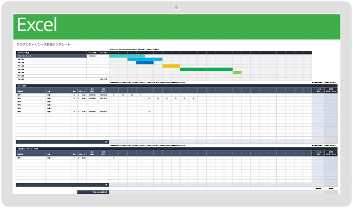 プロジェクト リソース計画テンプレート