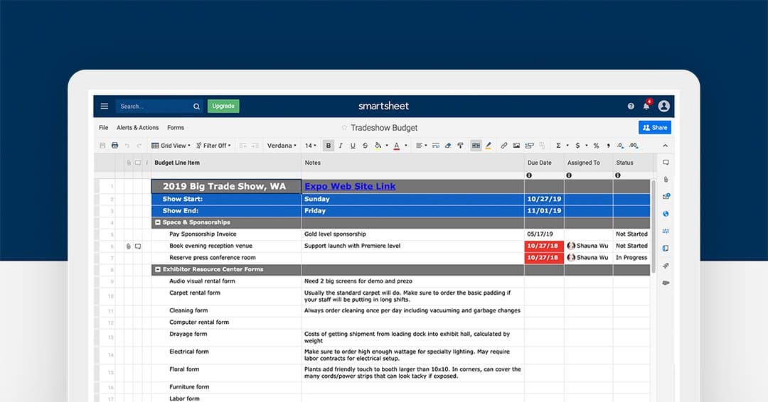 budget template