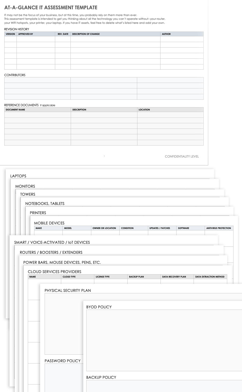 At a Glance IT Assessment Template