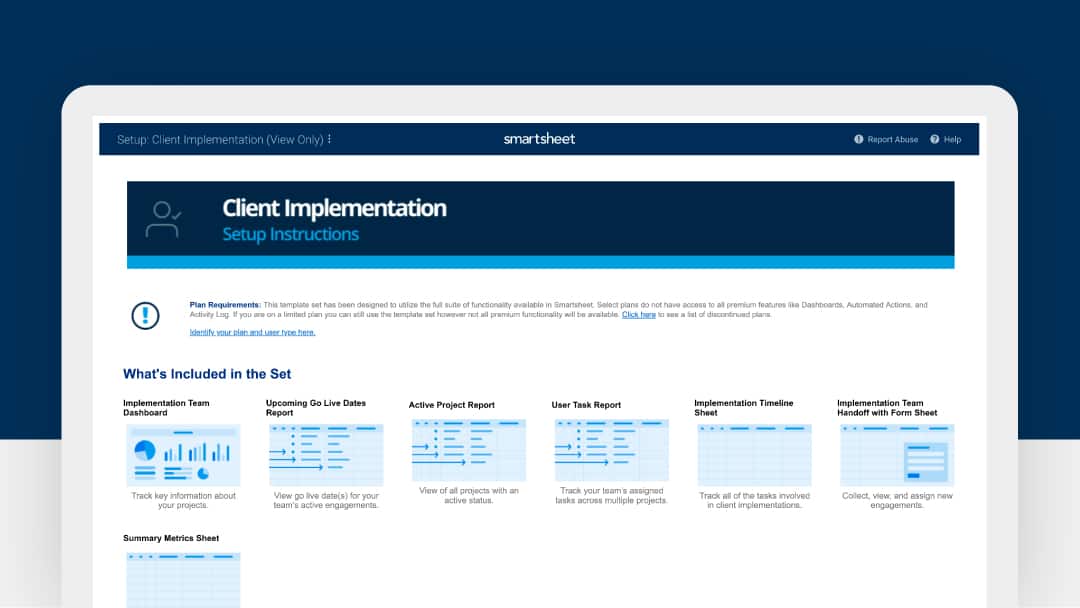 Client implementation template set