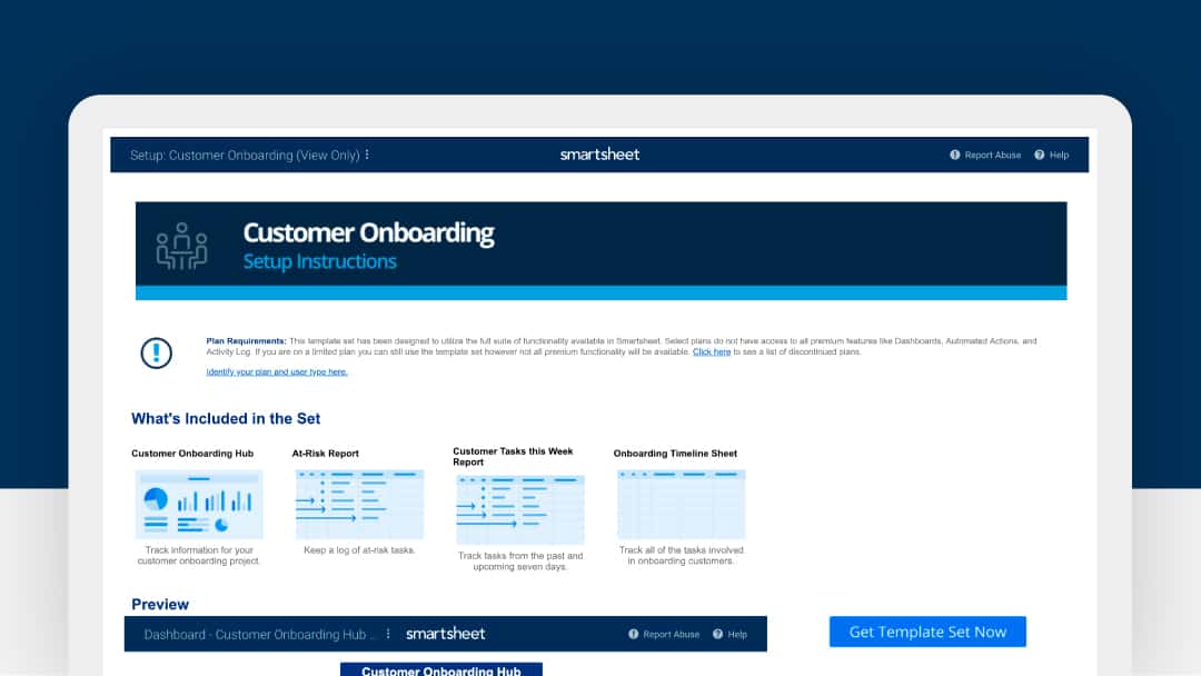 Customer onboarding template