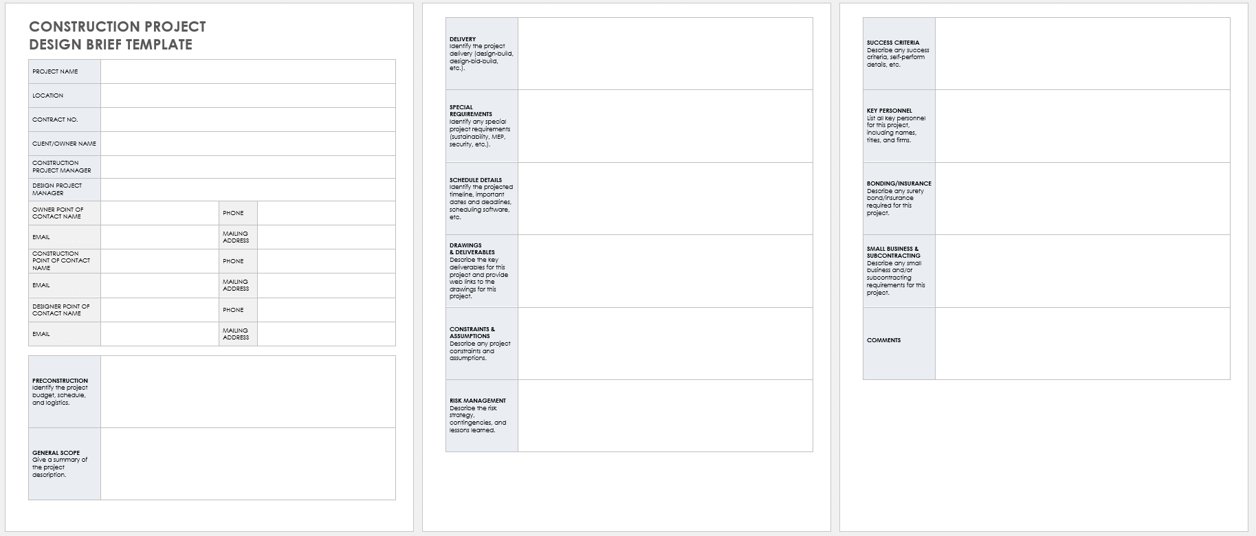 有限公司nstruction Project Design Brief Template